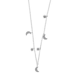Collar de plata con circonitas blancas