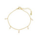 Pulsera de plata chapada con perlas naturales Pulsera de plata chapada con perlas naturales