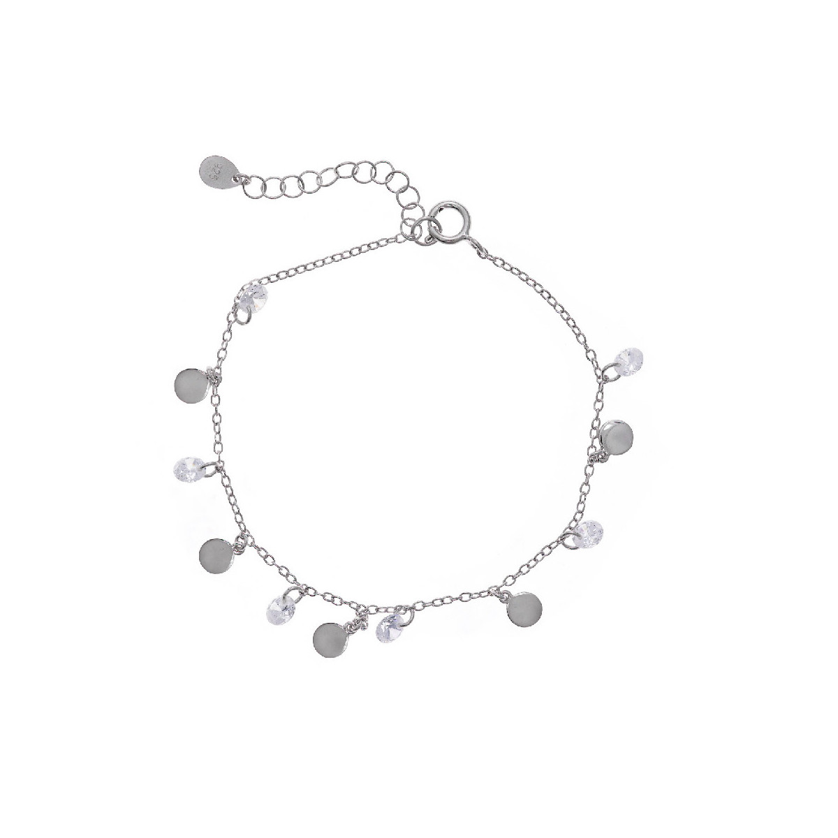 Pulsera de plata y circonitas