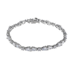 Rivière de plata con circonitas blancas