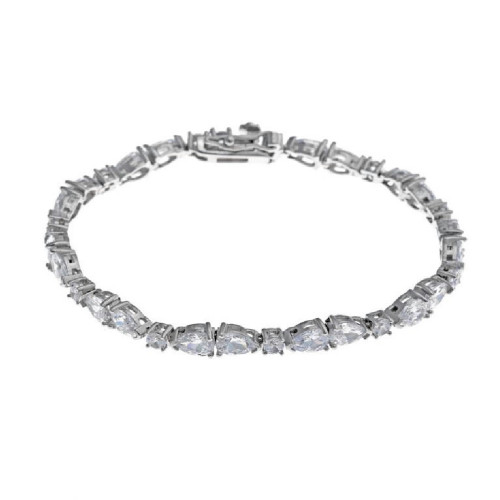 Rivière de plata con circonitas blancas