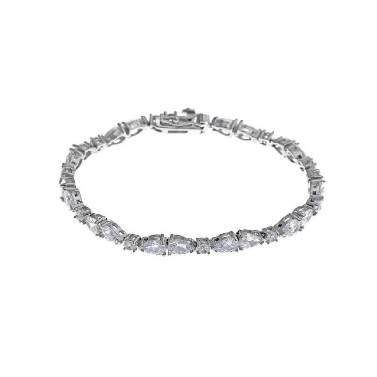 Rivière de plata con circonitas blancas