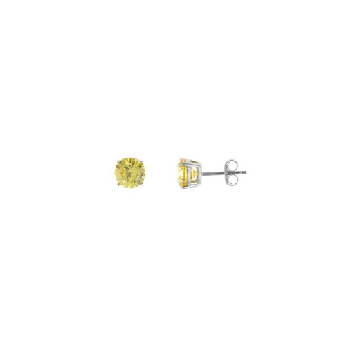 Pendientes de plata con circonitas amarillas