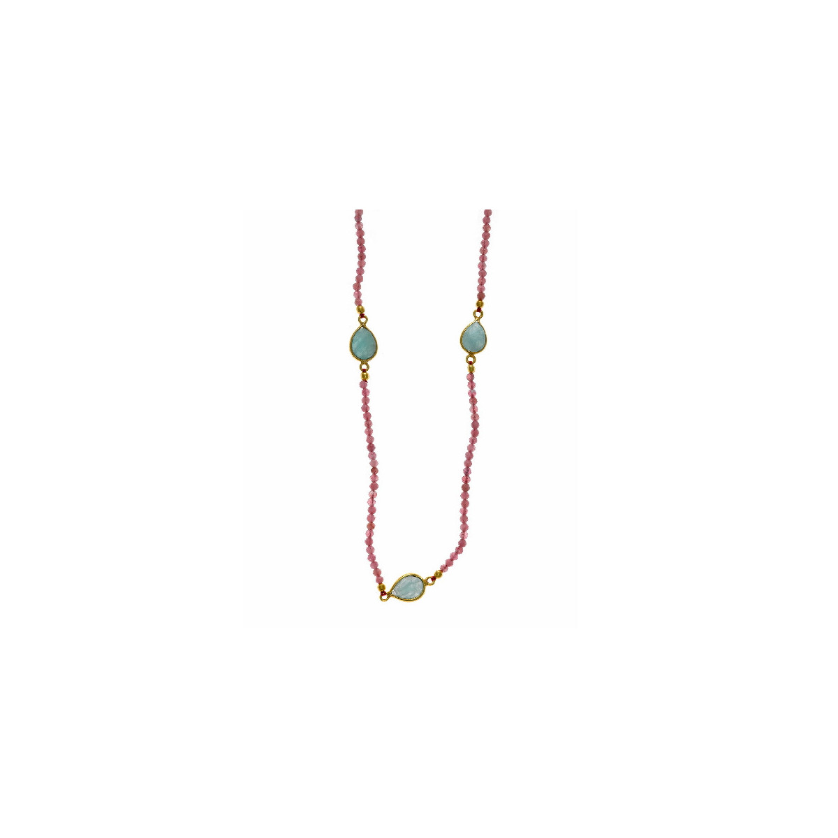 Collar de plata con cuarzos naturales