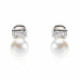 Pendientes de plata con circonitas y perlas naturales