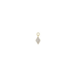 Charm de plata chapada con forma de rombo y circonitas
