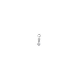 Charm de plata con circonitas blancas