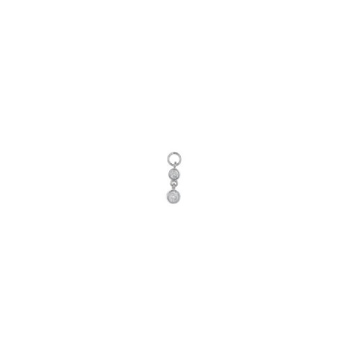 Charm de plata con circonitas blancas