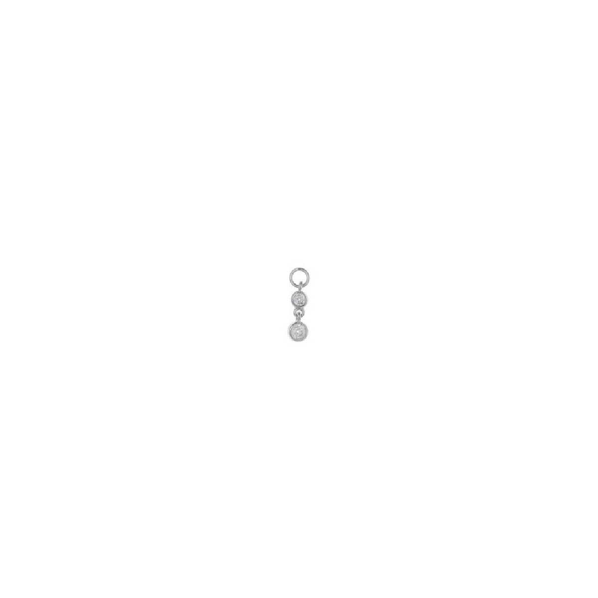 Charm de plata con circonitas blancas