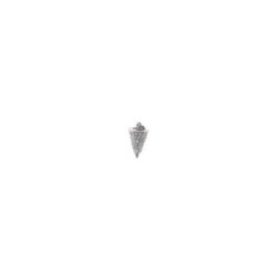 Charm de plata con forma de cono y circonitas blancas