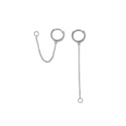 Charm de plata con cadena y aro