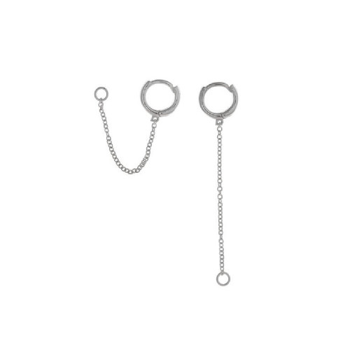 Charm de plata con cadena y aro