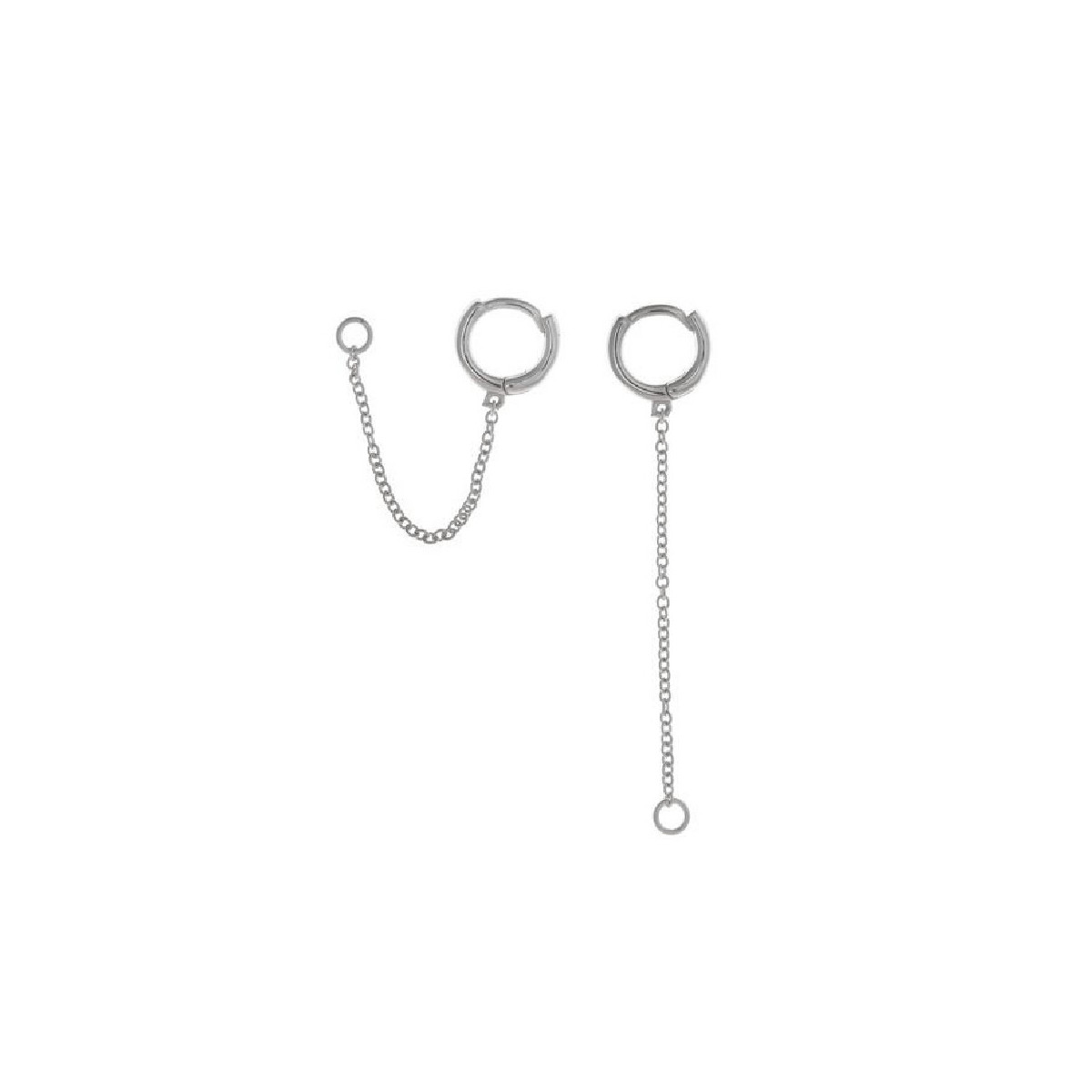 Charm de plata con cadena y aro