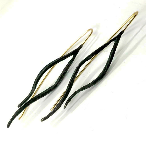 Pendientes de plata y oro
