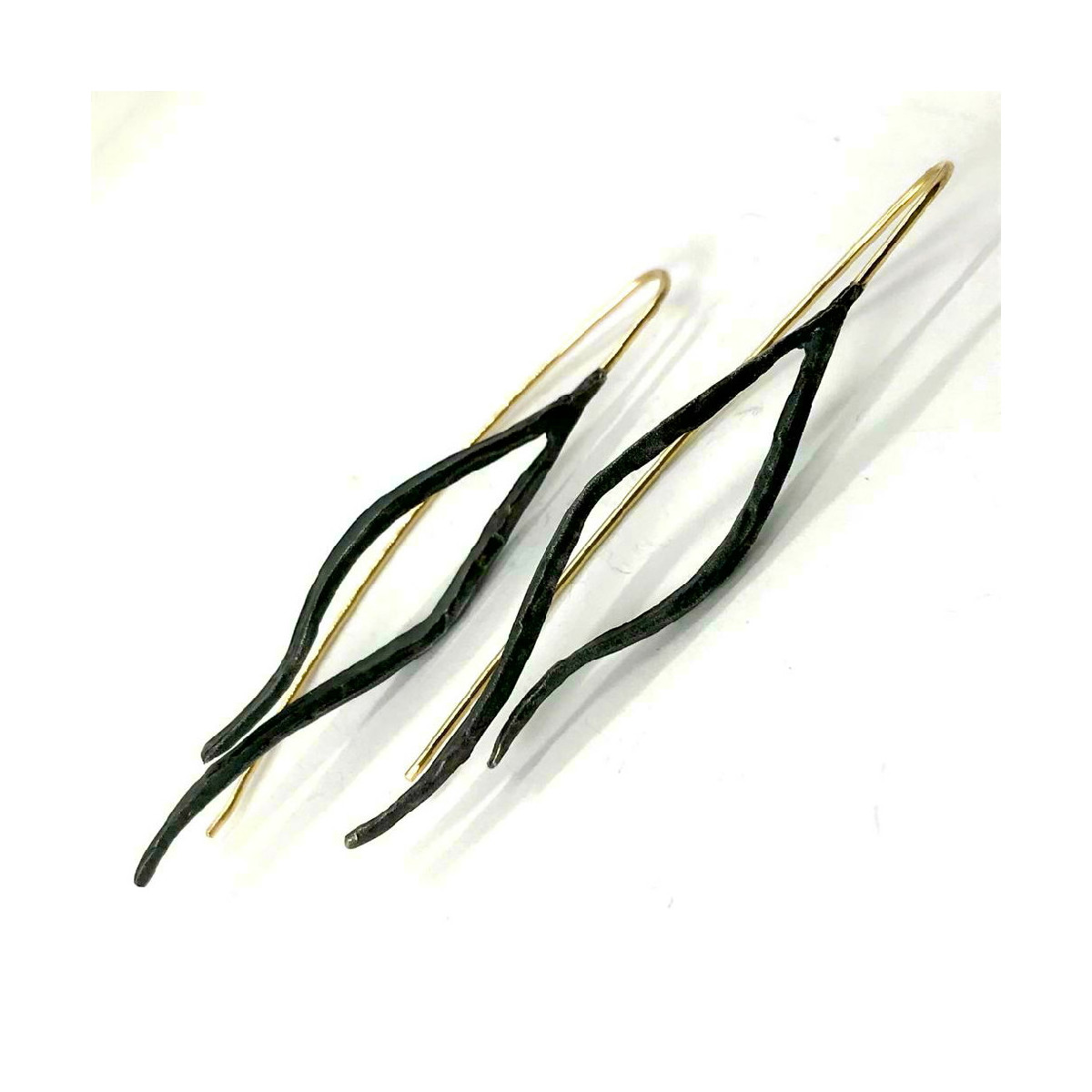 Pendientes de plata y oro
