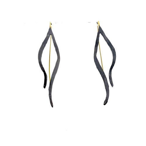Pendientes de plata y oro
