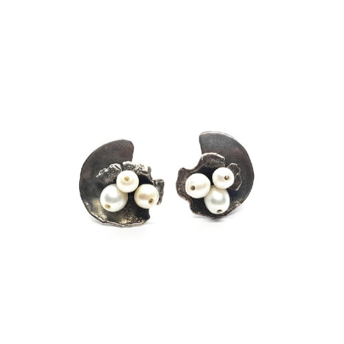 Pendientes de plata con perlas