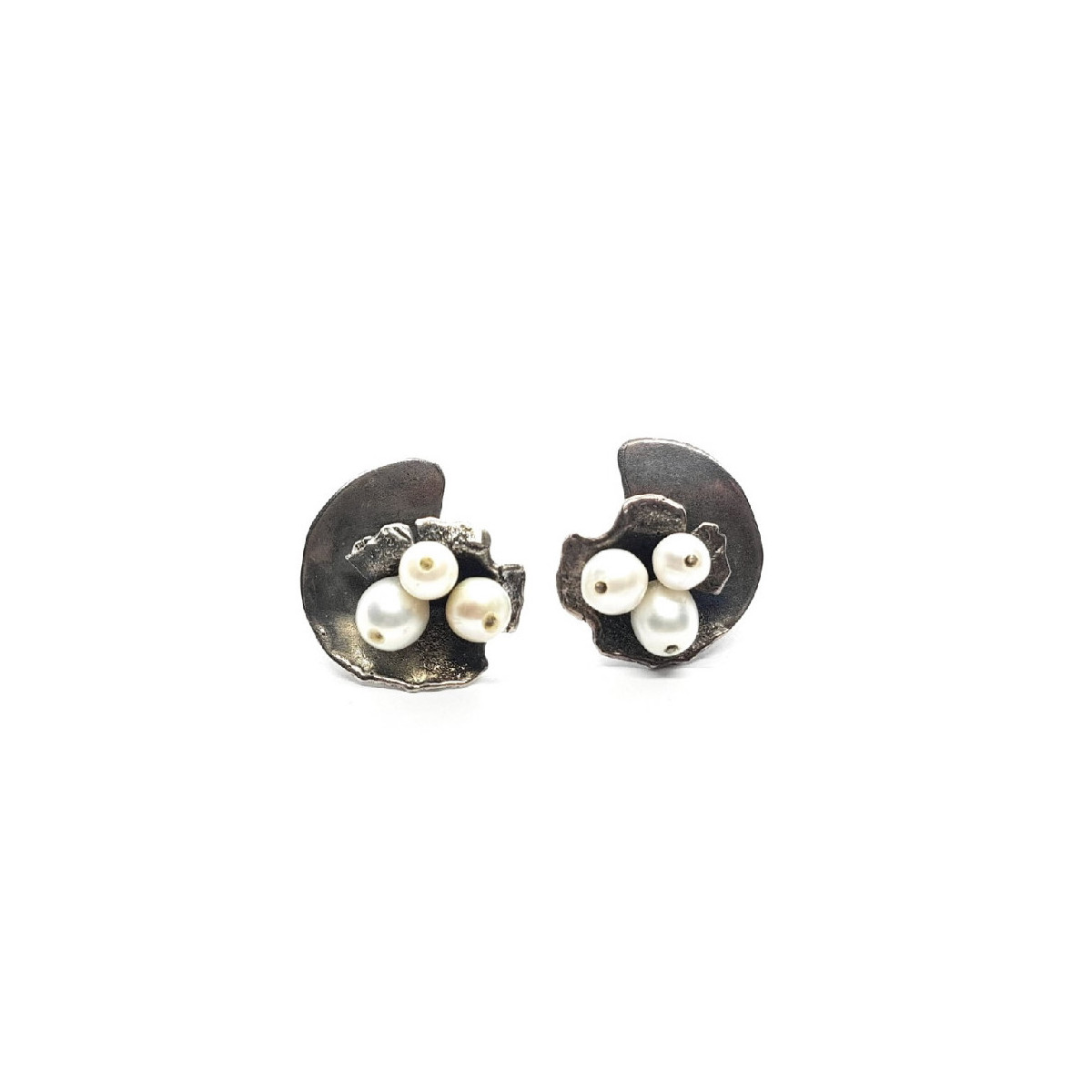 Pendientes de plata con perlas