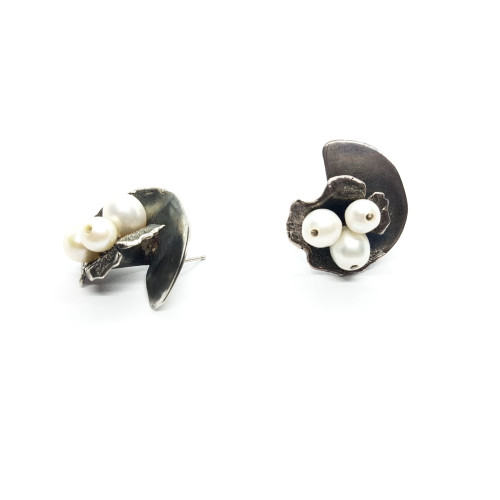 Pendientes de plata con perlas