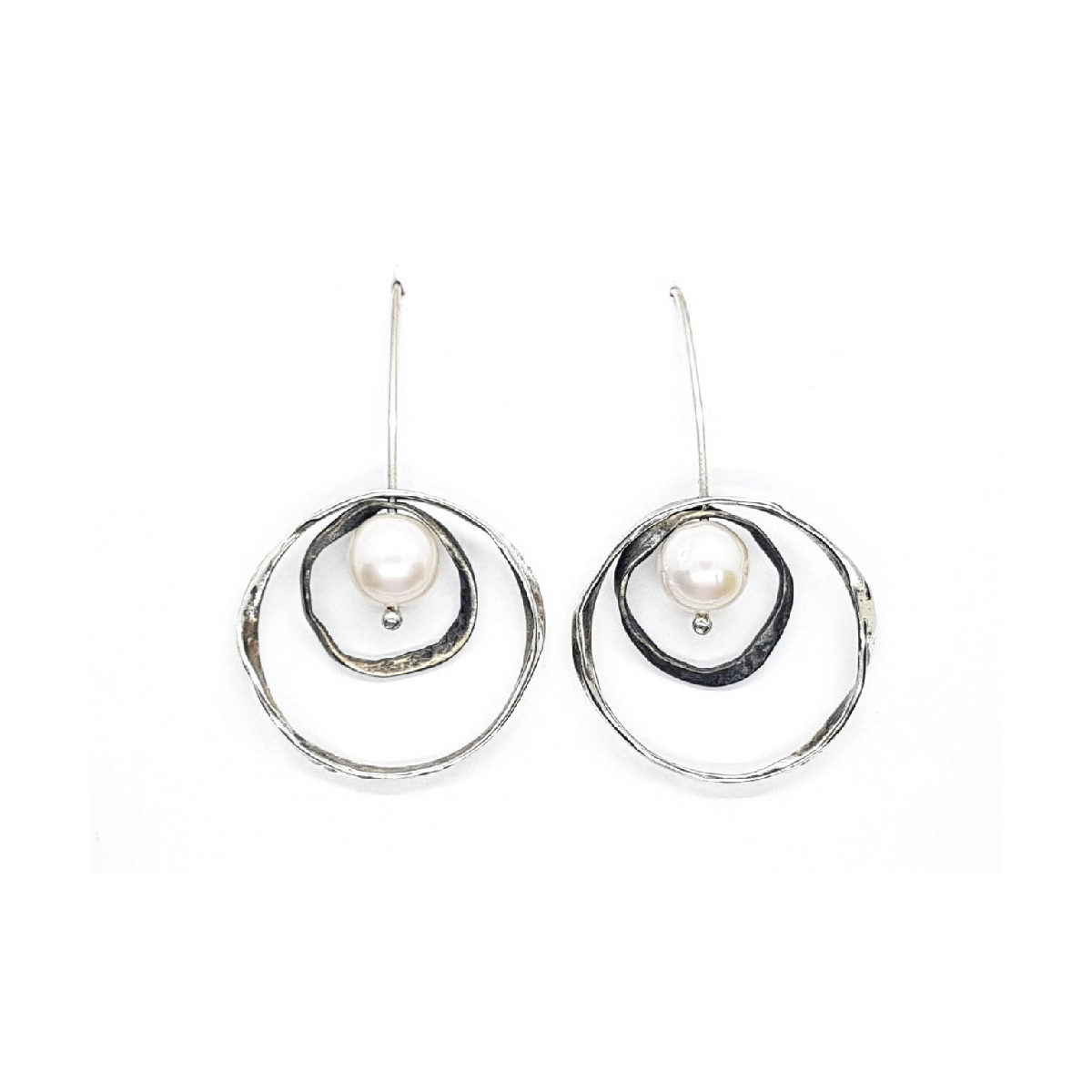 Pendientes de plata y perla