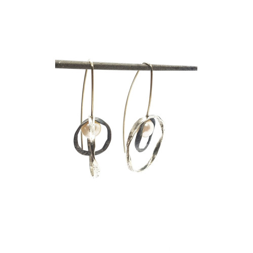 Pendientes de plata y perla