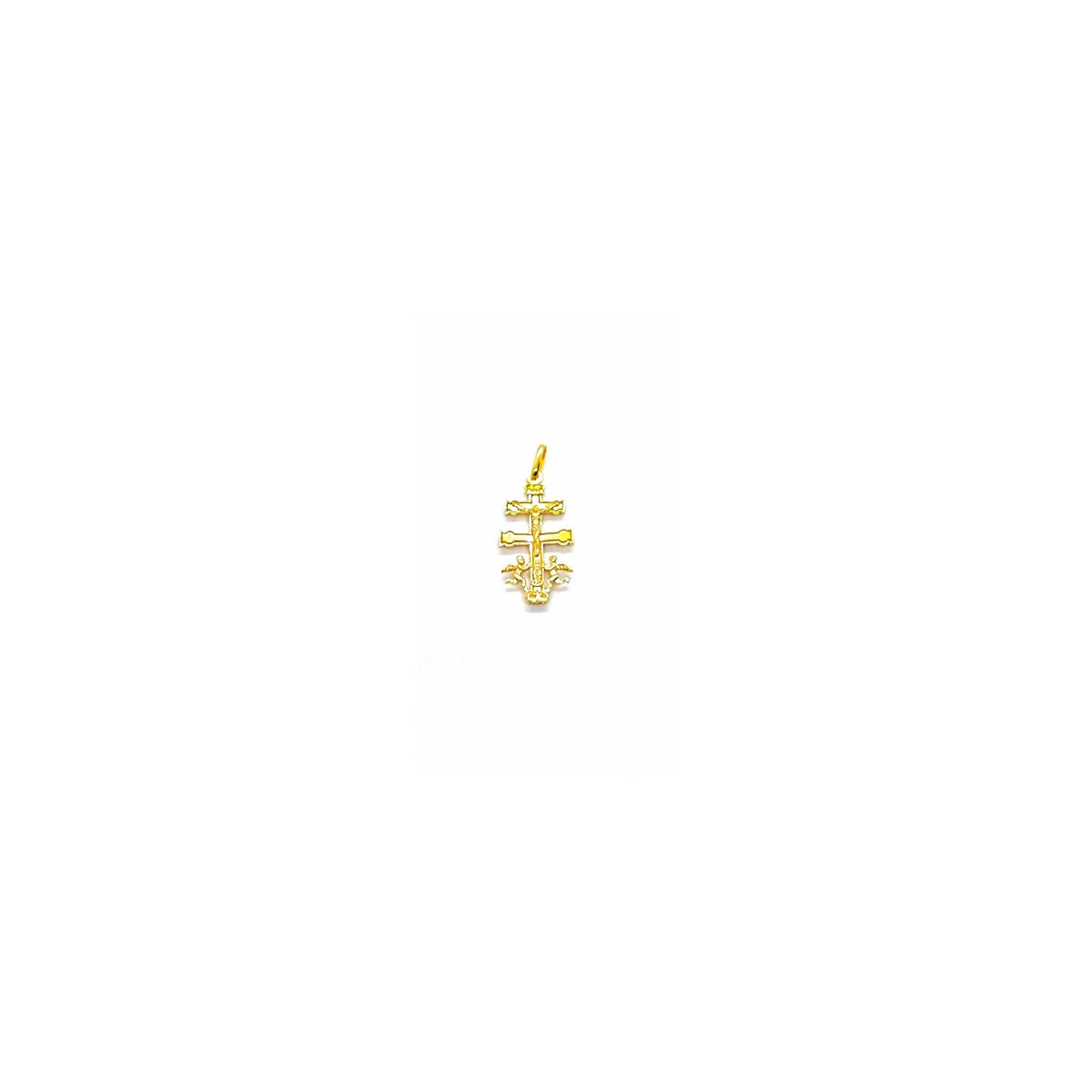 Cruz de caravaca de oro amarillo