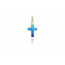 CRUZ DE PLATA con esmalte