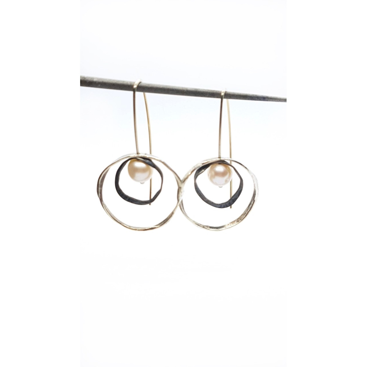Pendientes de plata y perla