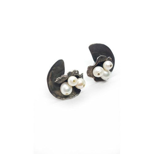 Pendientes de plata con perlas