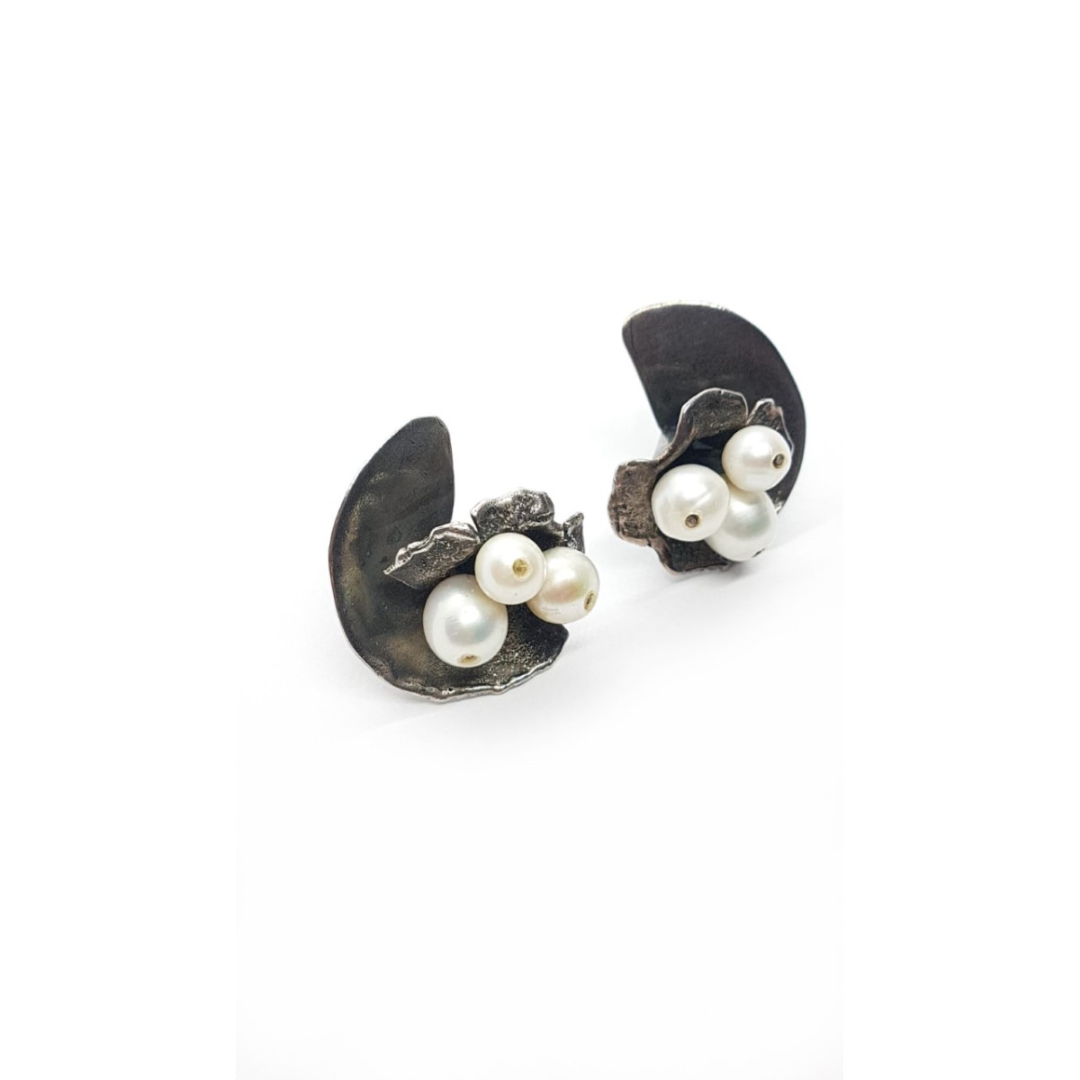 Pendientes de plata con perlas