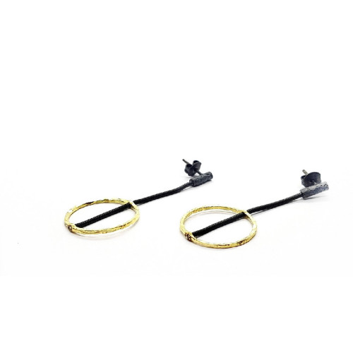 Pendientes de plata y oro