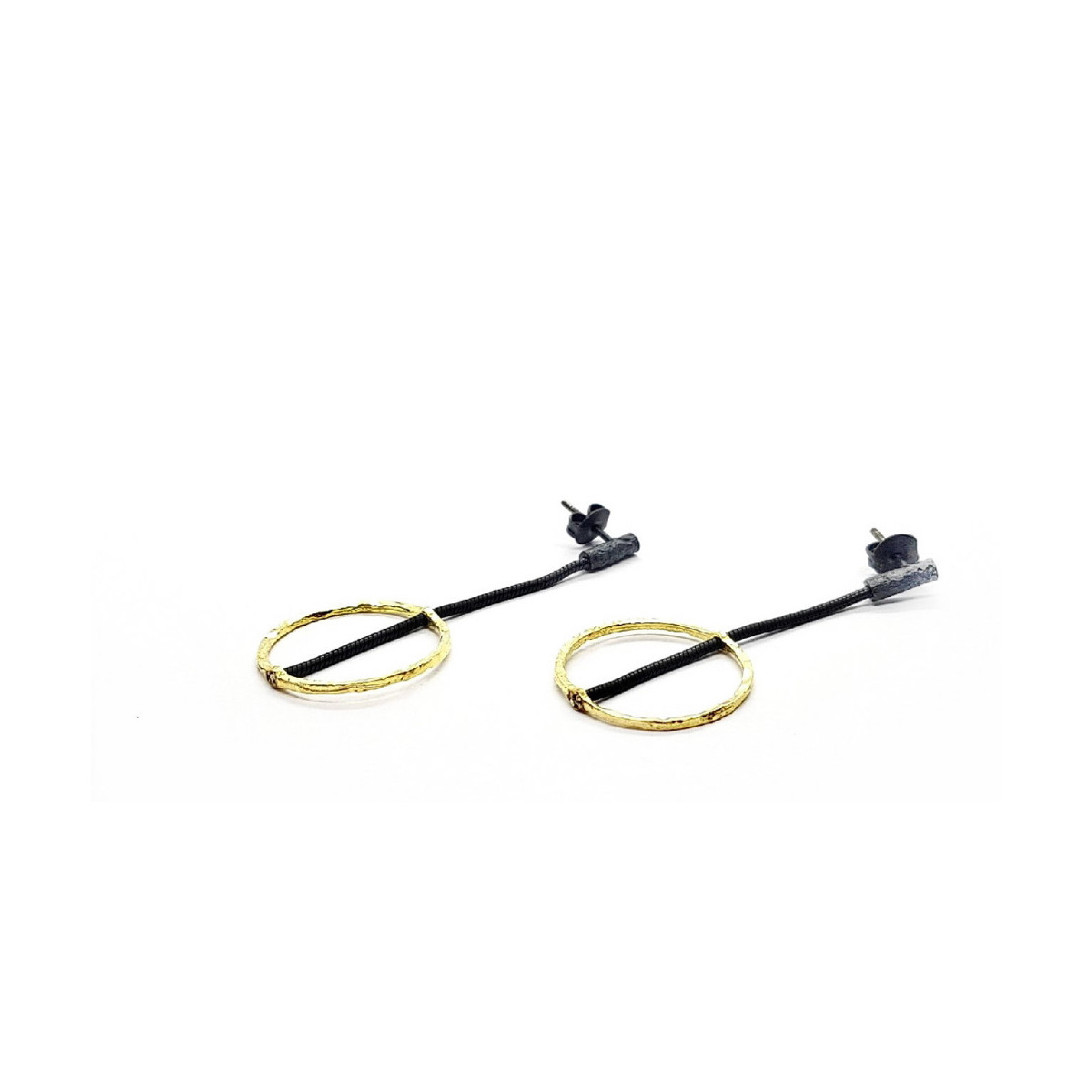 Pendientes de plata y oro