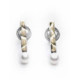 Pendientes de plata y oro perlas naturales cultivadas
