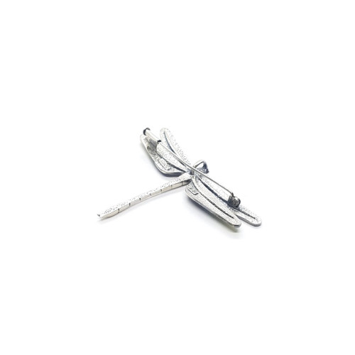 Colgante y broche de plata con esmalte con forma de libélula