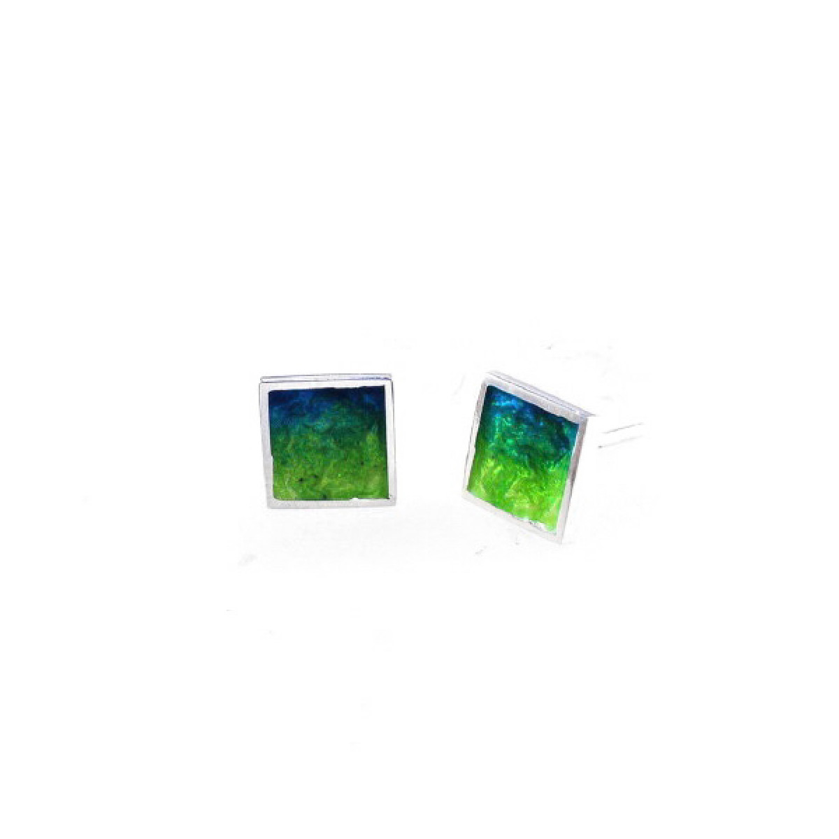 Pendientes de plata con esmalte