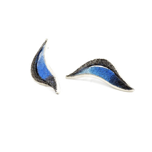 Pendientes de plata con esmalte