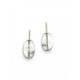 Pendientes de plata y oro con diamantes