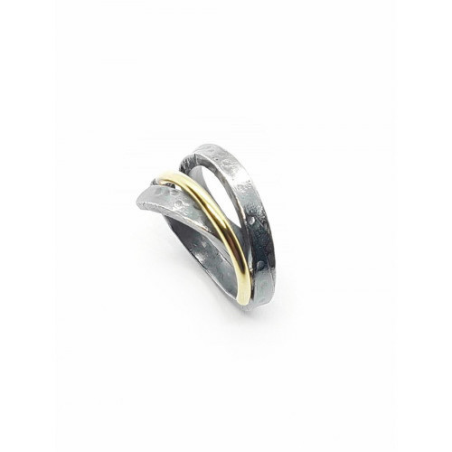 Anillo de plata y oro