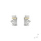 Pendientes de plata y oro con diamantes