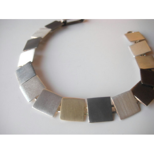 Pulsera de plata y oro amarillo Pulsera de plata y oro amarillo