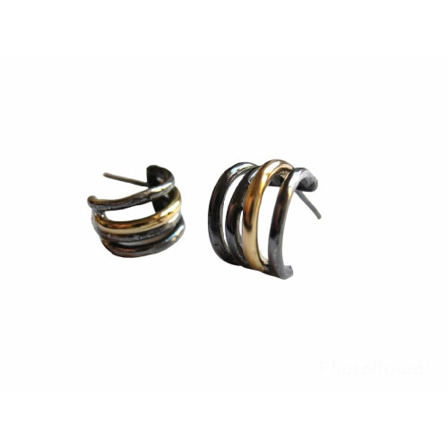 Pendientes de plata y oro