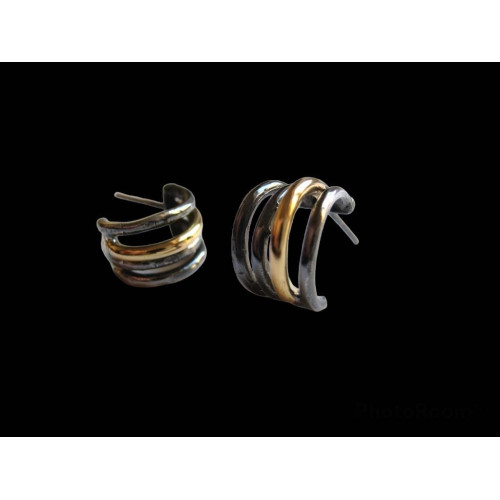 Pendientes de plata y oro