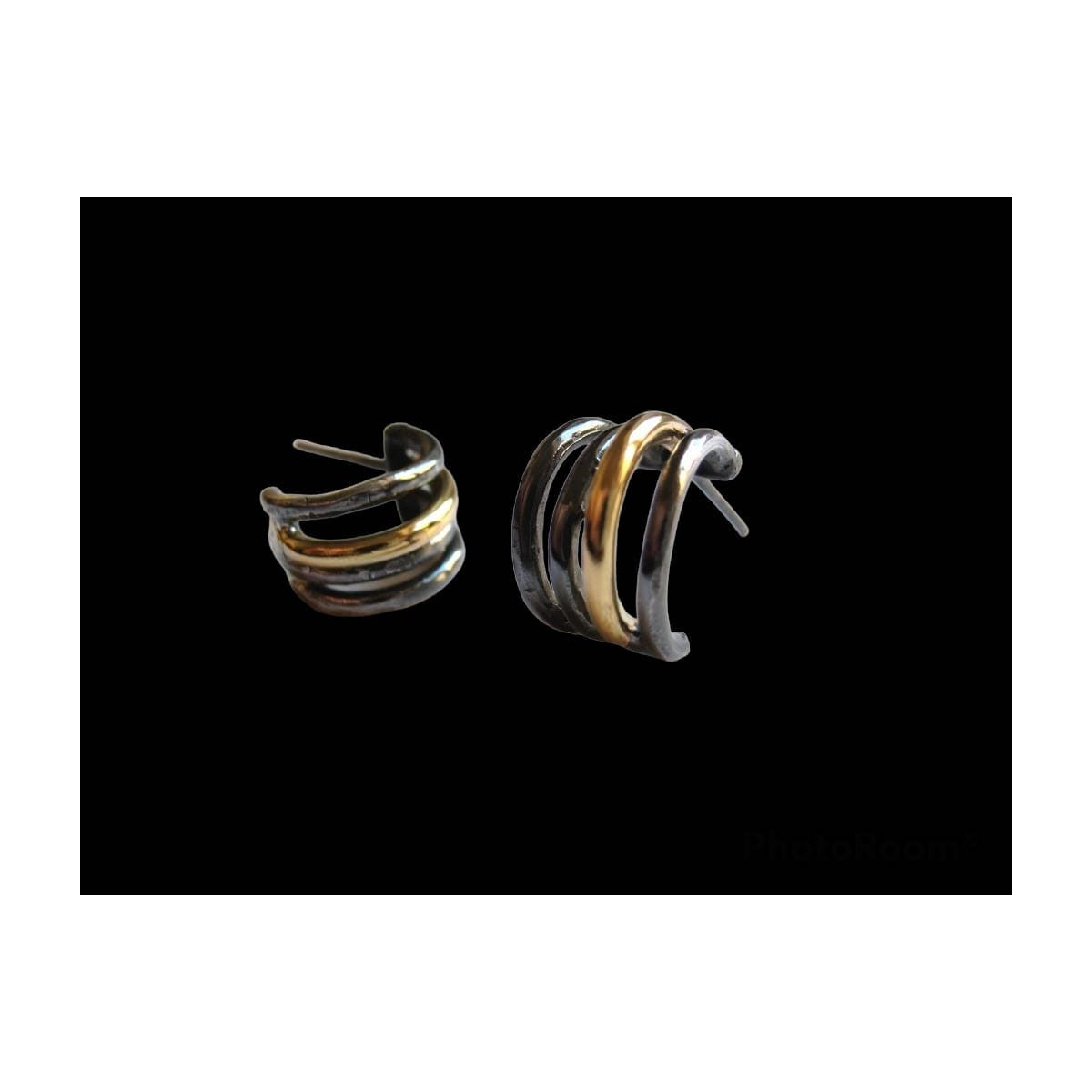 Pendientes de plata y oro