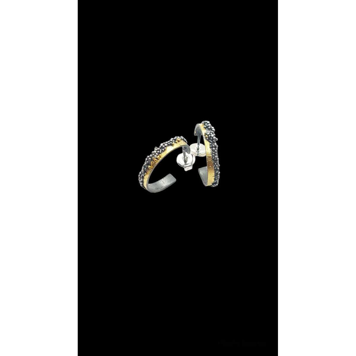 Pendientes de plata y oro