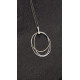 Gargantilla de plata y oro con diamante