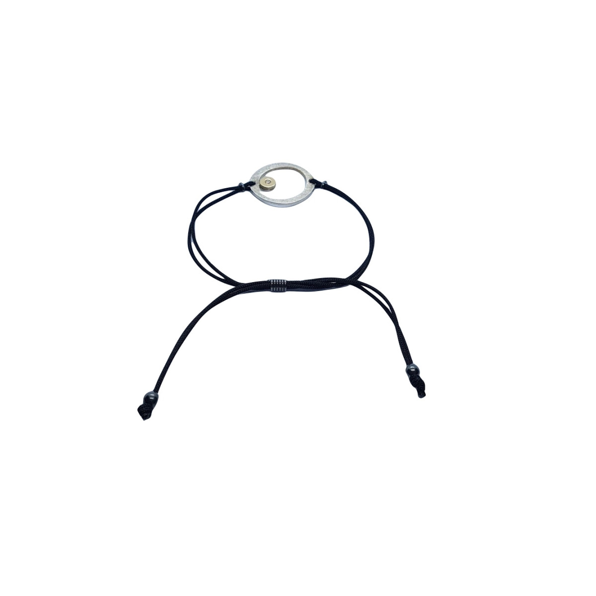 Pulsera de plata y oro con diamantes