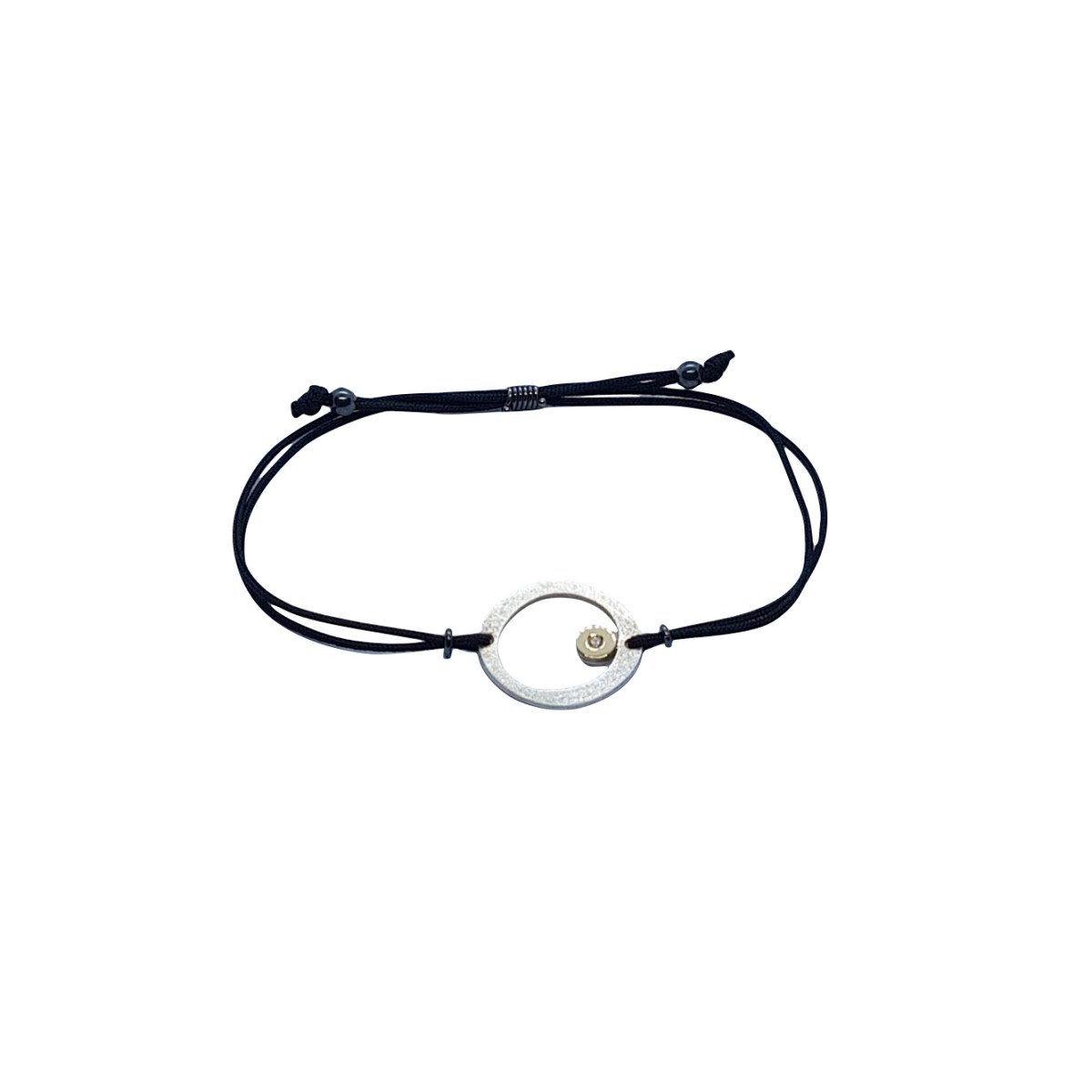 Pulsera de plata y oro con diamantes