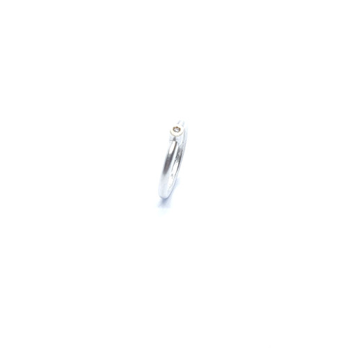 Anillo de plata y oro  con diamante