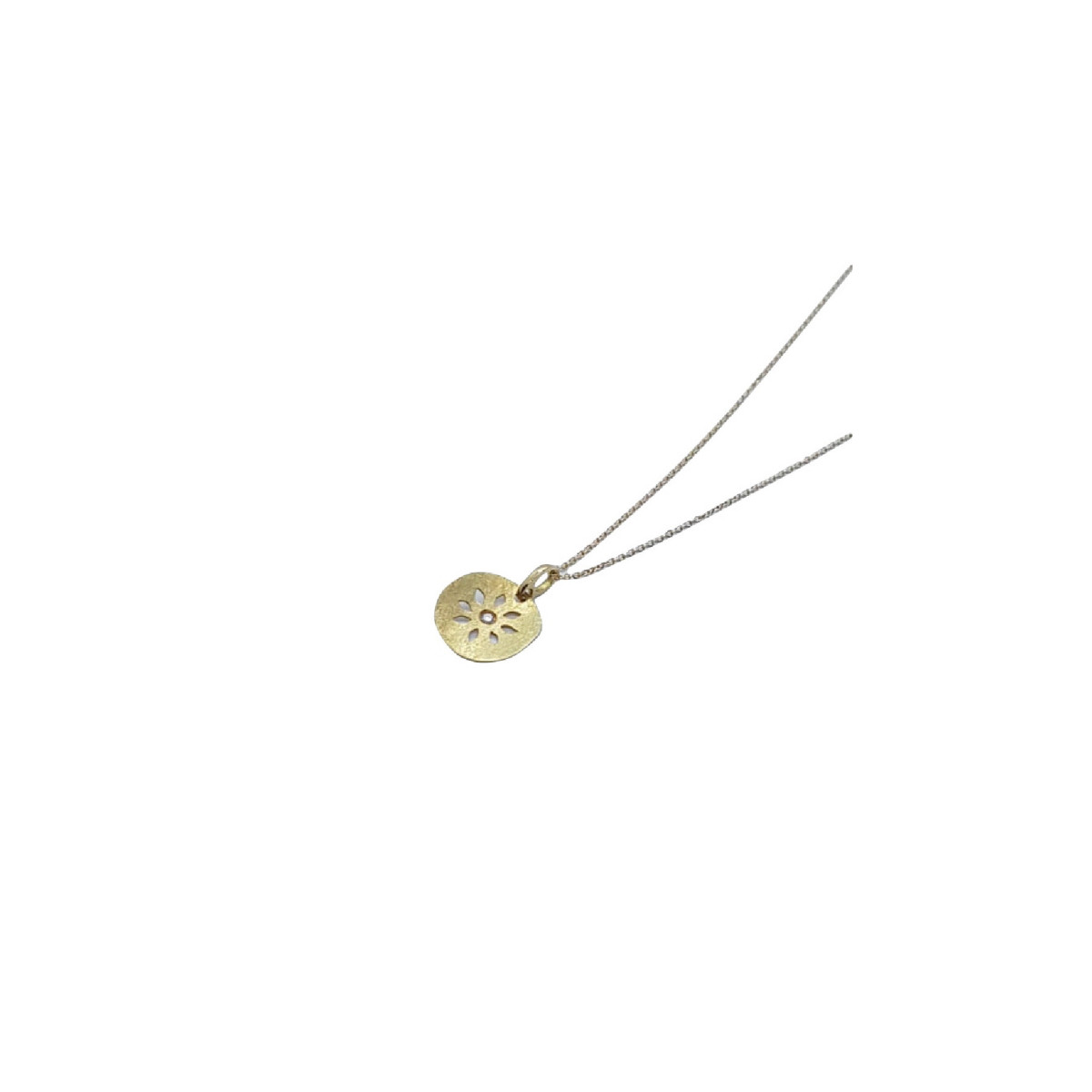 Gargantilla de oro amarillo con diamante