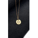 Gargantilla de oro amarillo con diamante